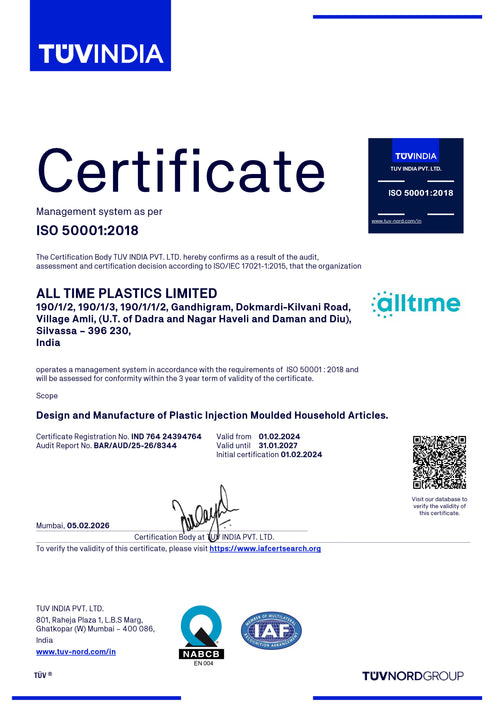 Silvassa ISO 50001 EnMS Certificate